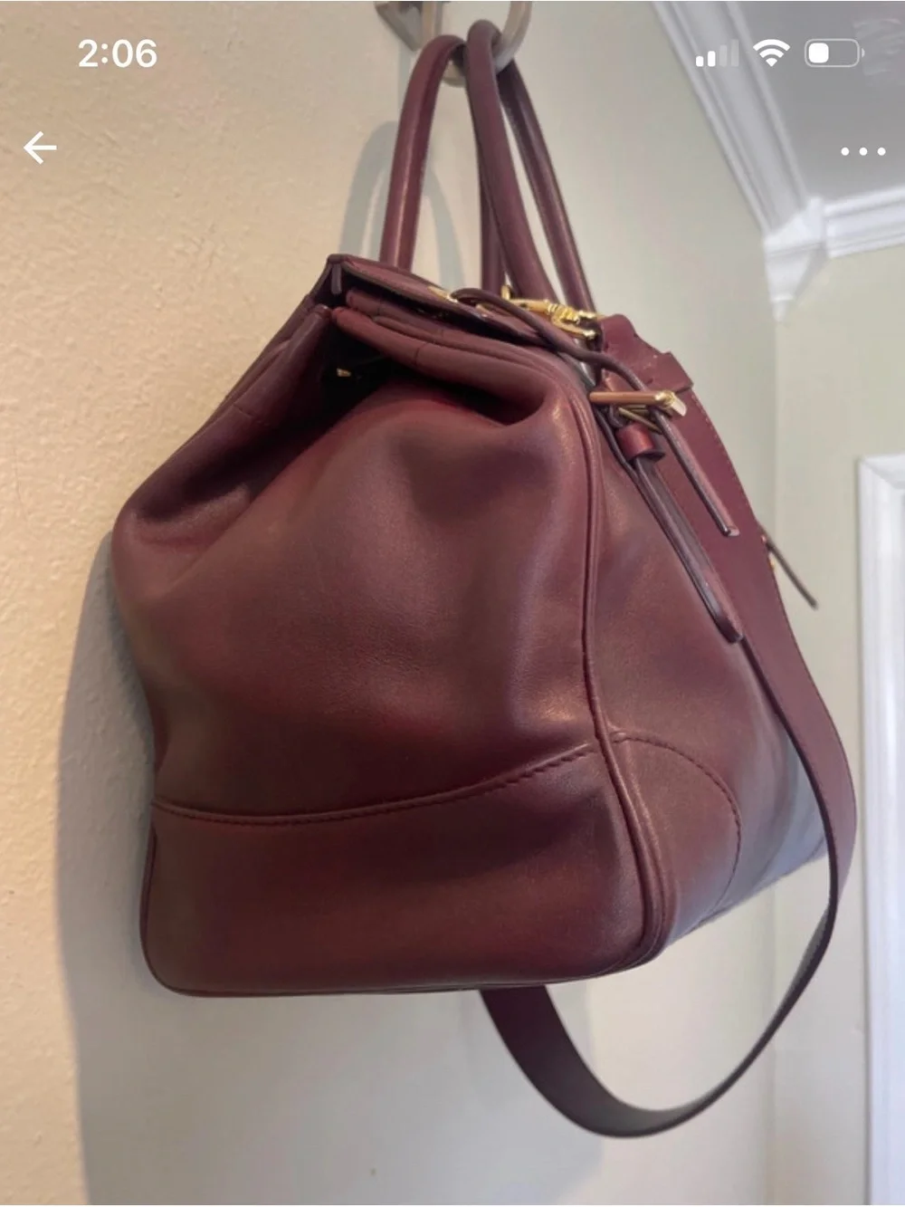 Ralph Lauren Collection Ricky Bag Burgundy
